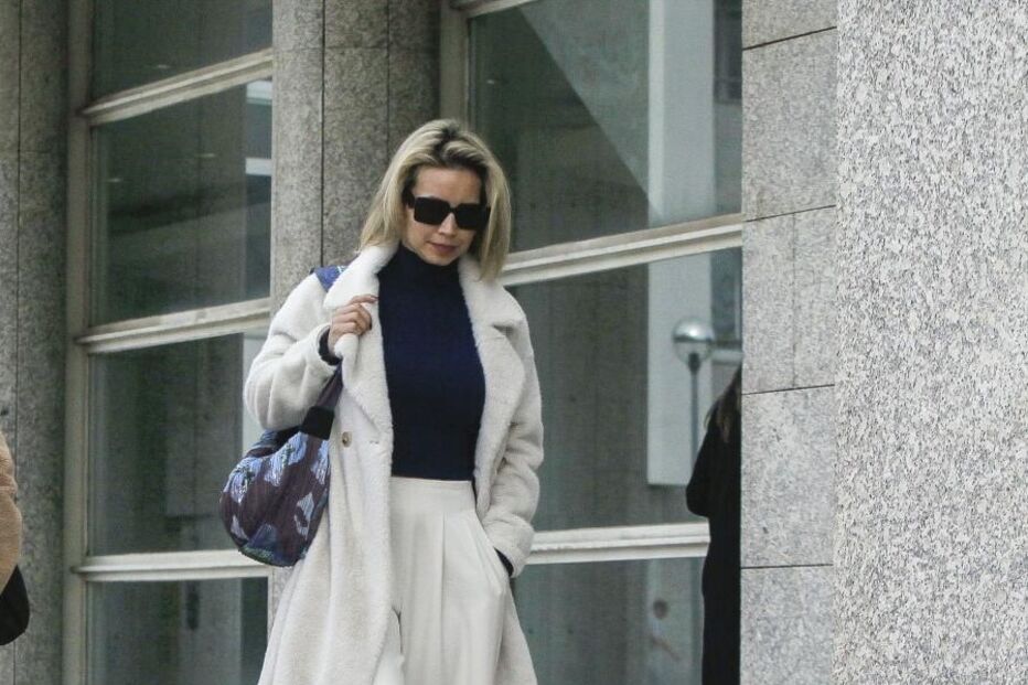 Luciana Abreu, ontem, à chegada ao Tribunal de Cascais