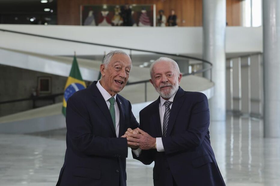 Marcelo Rebelo de Sousa e Lula da Silva no Brasil