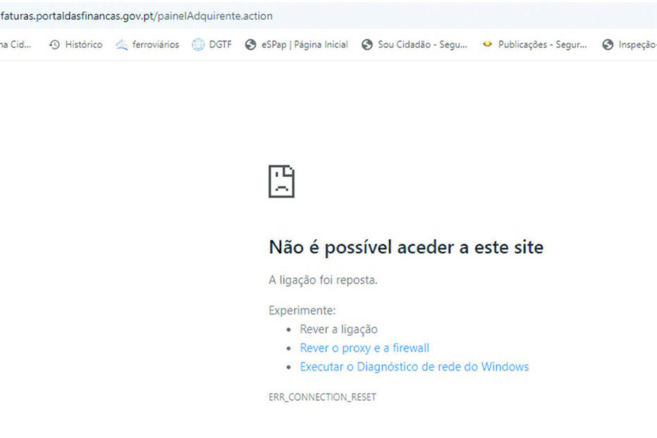 Os problemas dos contribuintes no acesso à página do e-fatura começaram a ser sentidos segunda-feira, na véspera de terminar o prazo inicial