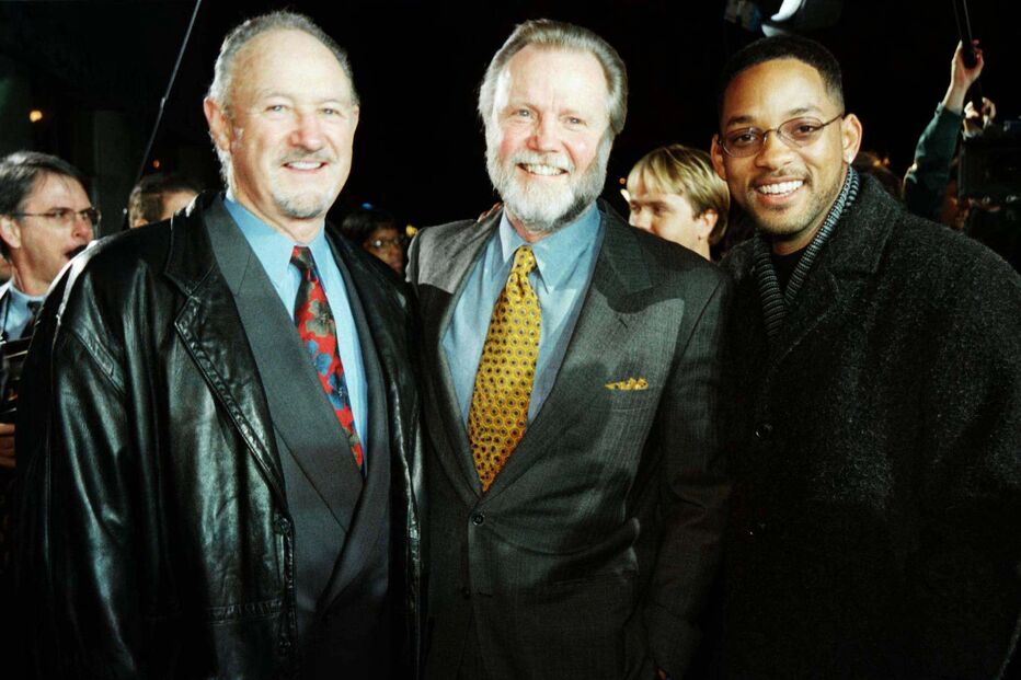 Atores Gene Hackman, Will Smith e Jon Voight em 1998 