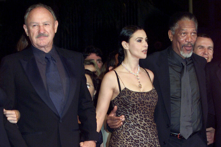 Gene Hackman, Morgan Freeman e Monica Bellucci no Festival de Cinema de Cannes