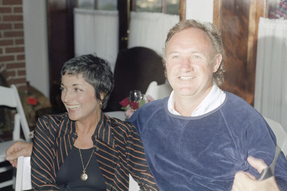 Gene Hackman e ex-mulher Fay Maltese em 1978