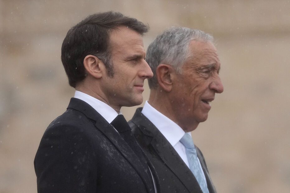 Emmanuel Macron e Marcelo Rebelo de Sousa