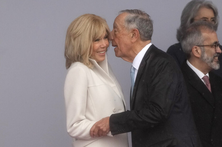 Brigitte Macron e Marcelo Rebelo de Sousa