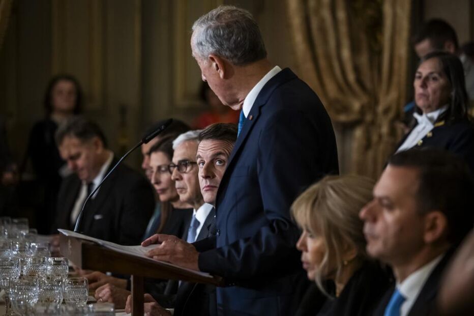 Marcelo Rebelo de Sousa no jantar oferecido ao Presidente francês, Emmanuel Macron