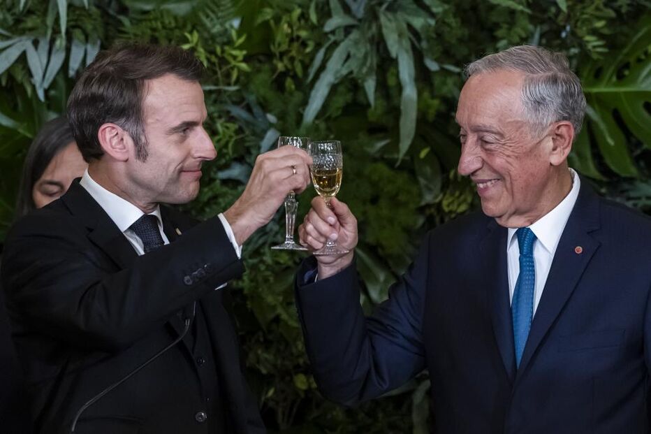 Marcelo Rebelo de Sousa no jantar oferecido ao Presidente francês, Emmanuel Macron