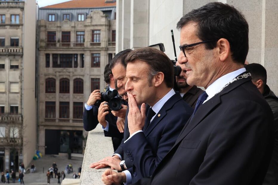 Emmanuel Macron e Rui Moreira
