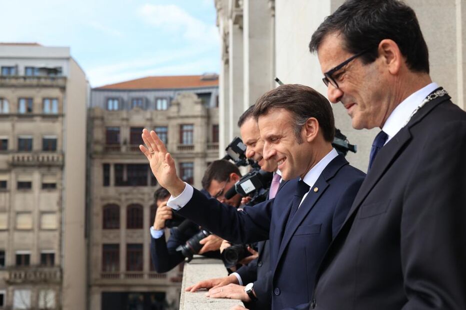 Macron no Porto