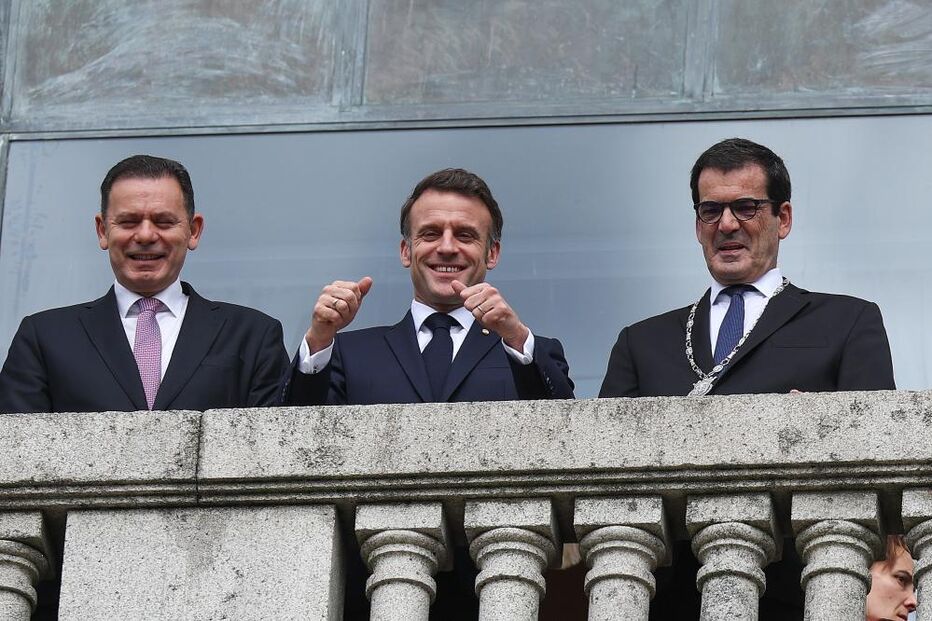 Macron no Porto