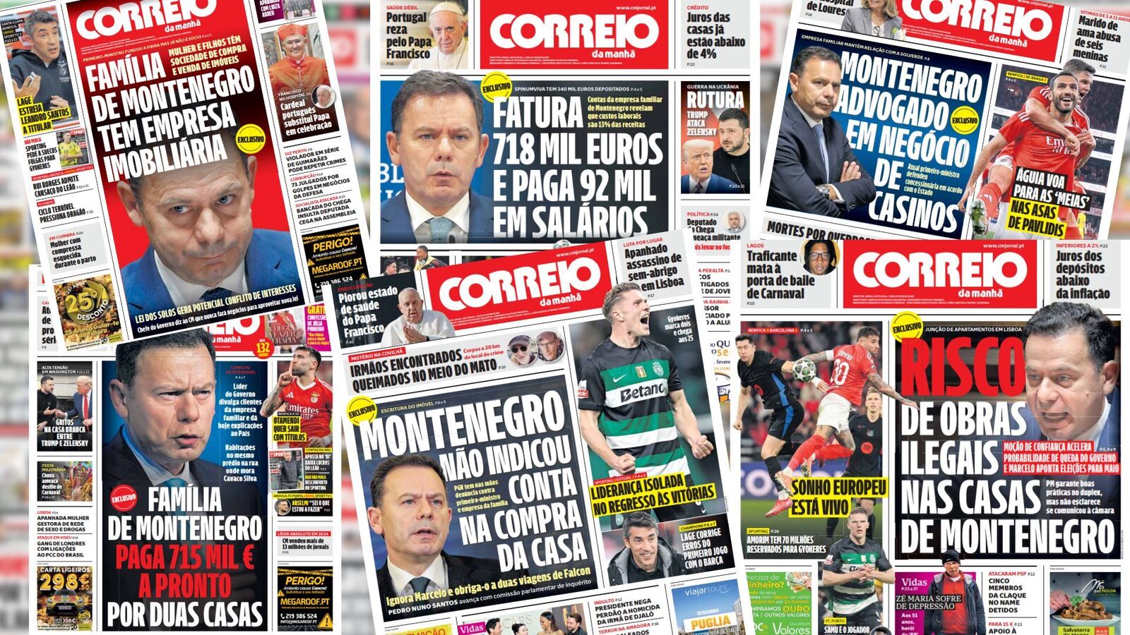 Capas do CM sobre o caso polémico que envolve Luís Montenegro