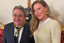 Lenka com o amigo, Fernando Mendes