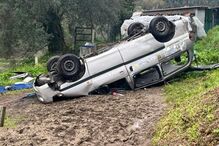 Carrinha com idosos despista-se na EN 101 e cai numa ravina em Vila Verde