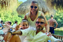 ‘Dudu’ com a mulher, Conceição Silva, e o filho, Valentim 