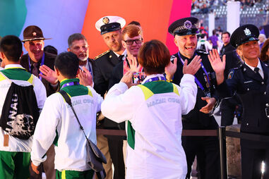 Comitiva do movimento Special Olympics Macau
