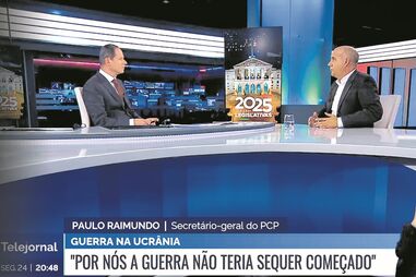José Rodrigues dos Santos e Paulo Raimundo no ‘Telejornal’  da RTP 1