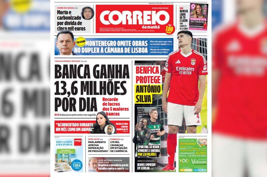 Capa do CM: Montenegro omitiu obras no duplex à Câmara de Lisboa