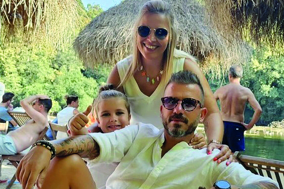 ‘Dudu’ com a mulher, Conceição Silva, e o filho, Valentim 