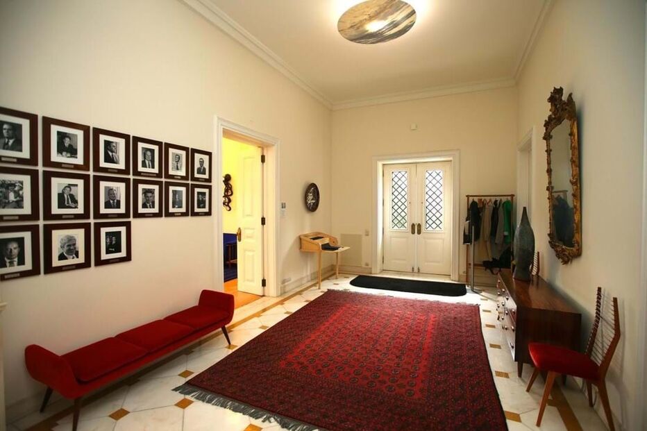 Interior do Palacete durante a exposição Arte em São Bento