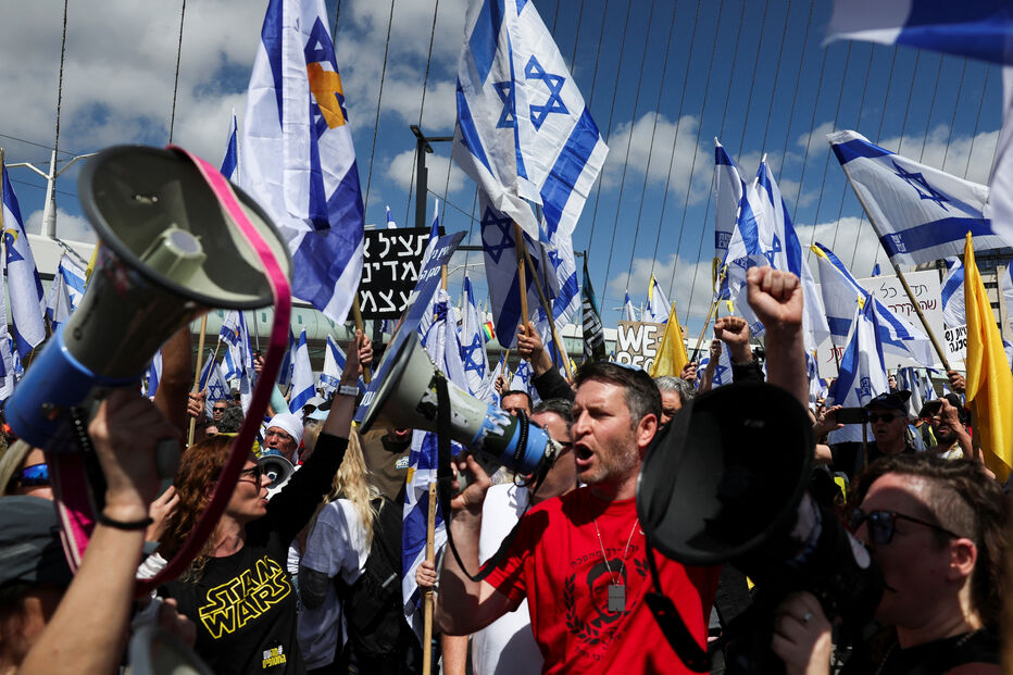 Manifestações contra o governo israelita e Benjamin Netanyahu para exigir a libertação dos reféns