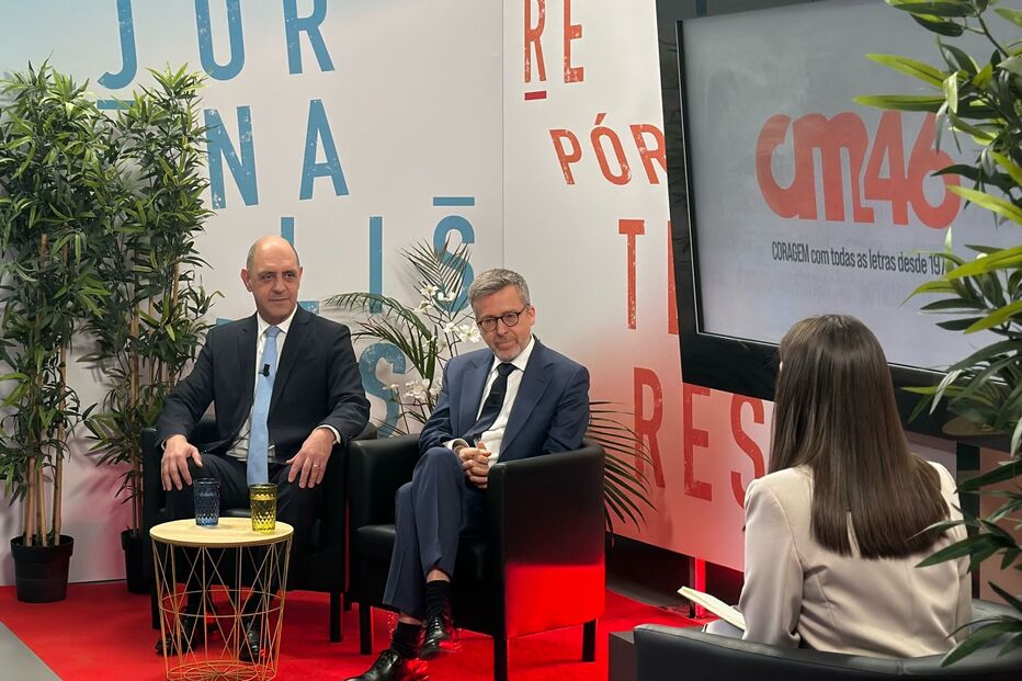 Carlos Moedas, presidente da Câmara Municipal de Lisboa, e Manuel Pizarro, candidato à Câmara Municipal do Porto
