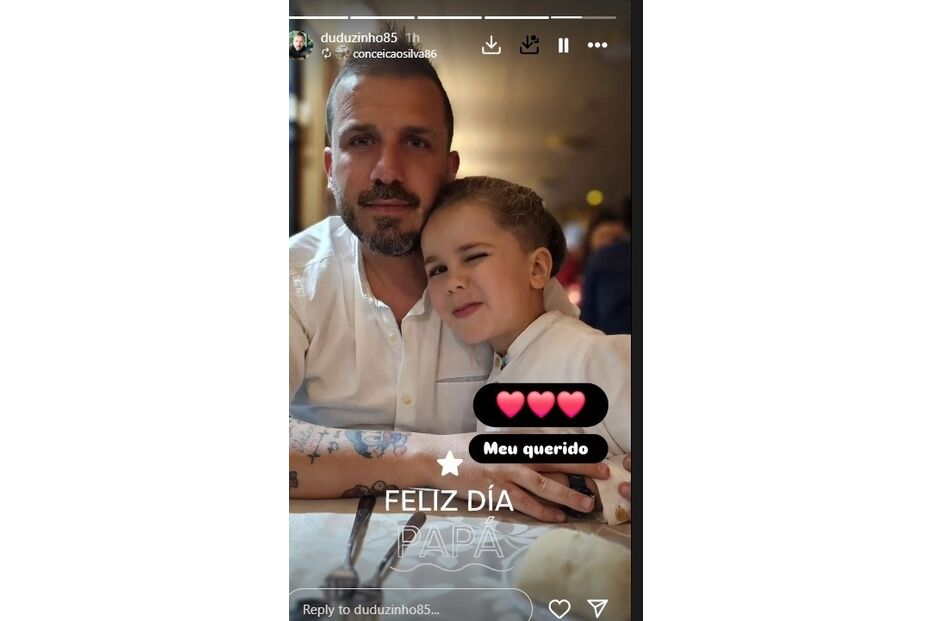 Eduardo Ferreira e o filho Valentim