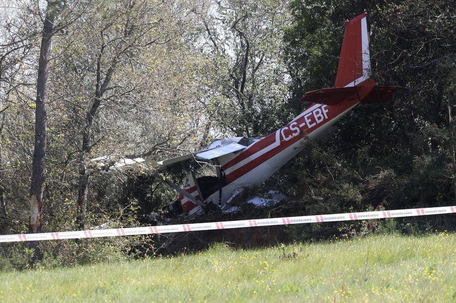 Avioneta que caiu em Coimbra