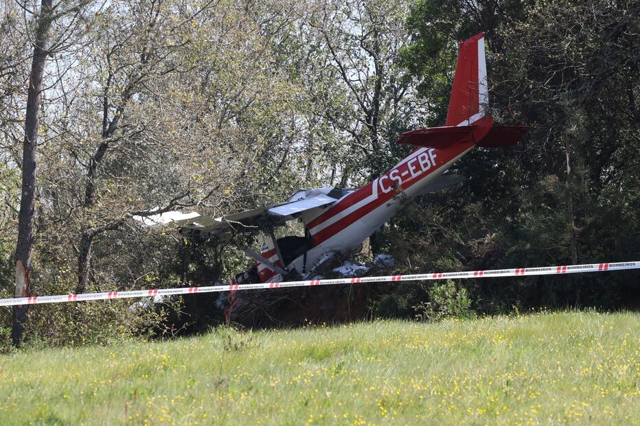 Avioneta que caiu em Coimbra