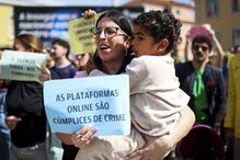 Manifestação contra a violação, em Lisboa