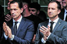 Pedro Proença e Frederico Varandas, presidente da FPF e do Sporting