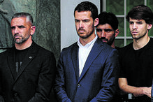 Rui Borges e alguns jogadores  presentes