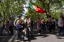 Desfile dos 51 anos do 25 de Abril na Avenida da Liberdade, em Lisboa