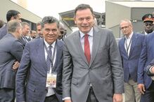 Luís Montenegro com Gaspar Barbosa Borges, gestor da ABB