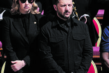 Zelensky com a sua esposa 