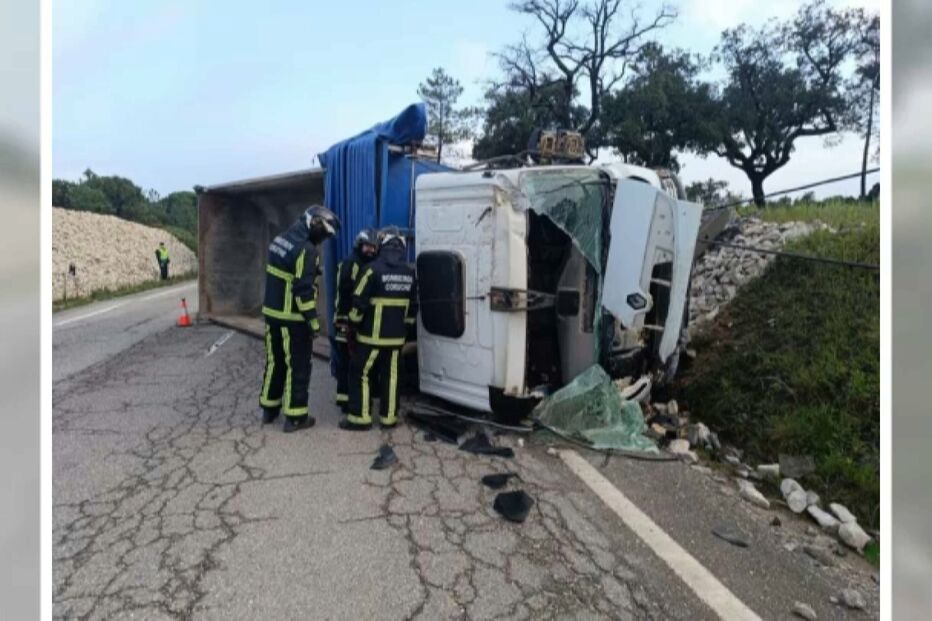 Motorista de camião ferido após despiste em Coruche