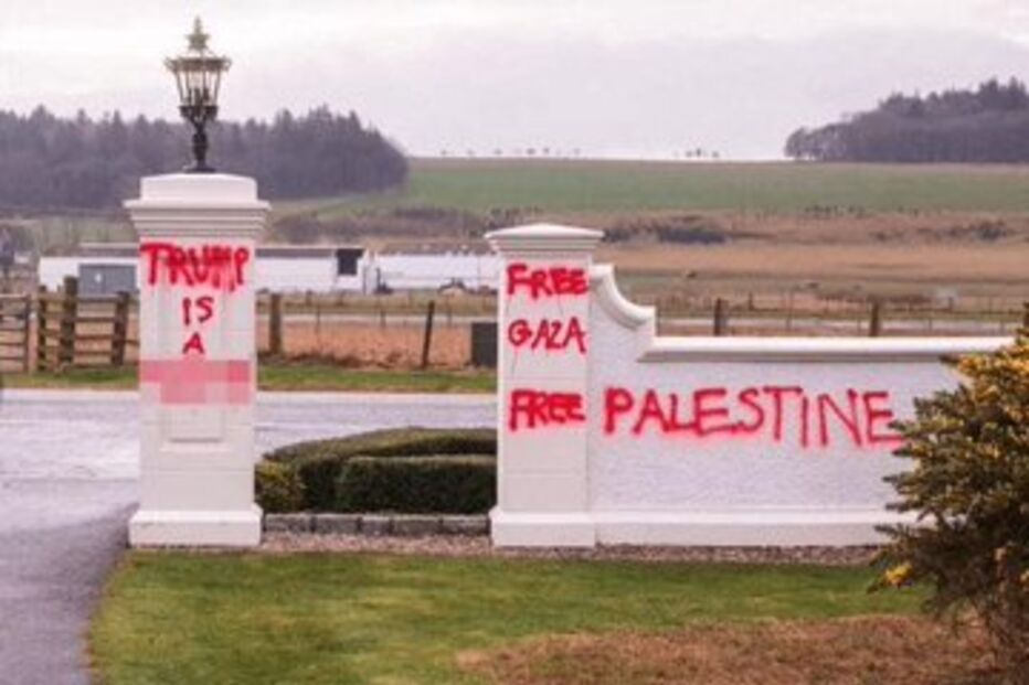 Campo de Golfe de Donald Trump na Escócia vandalizado