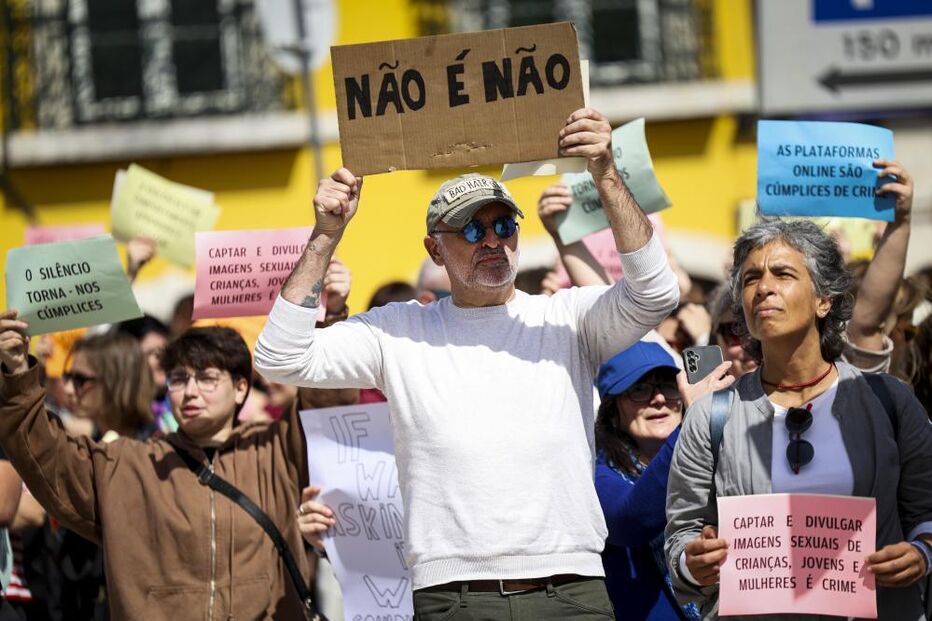 Manifestação contra a violação, em Lisboa