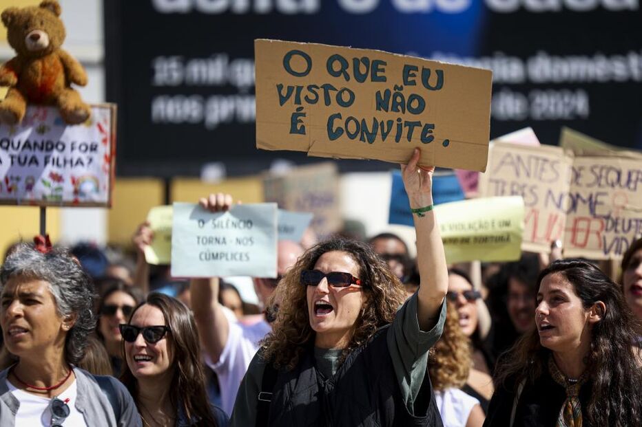 Manifestação contra a violação, em Lisboa
