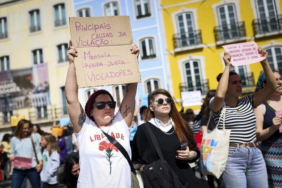 Manifestação contra a violação, em Lisboa