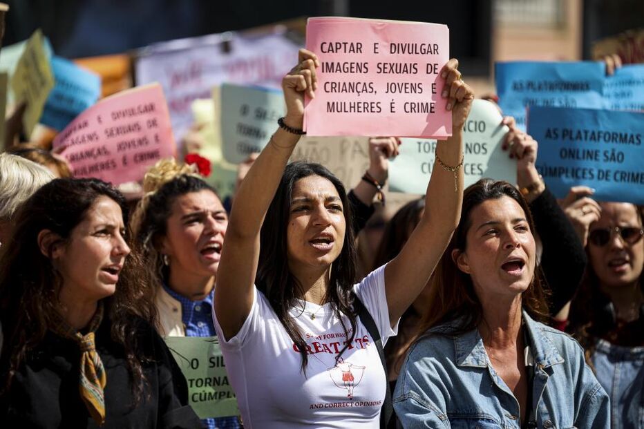 Manifestação contra a violação, em Lisboa