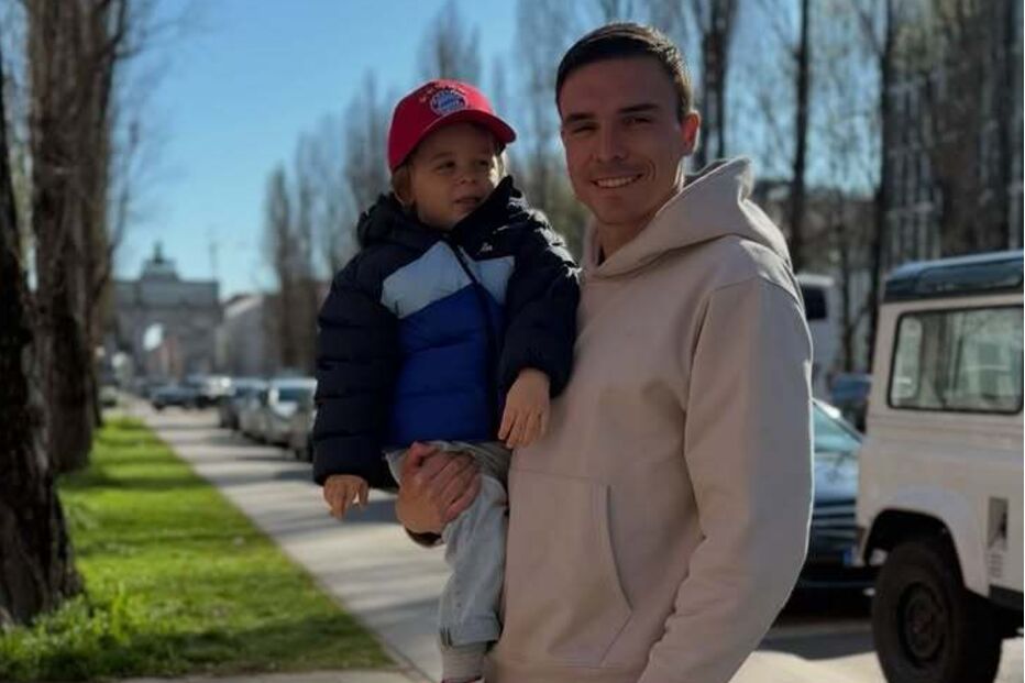 João Palhinha com o filho mais velho, João Maria