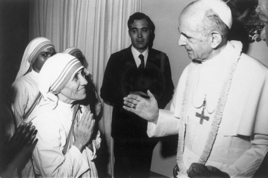 Papa Paulo VI com madre Teresa da Calcutá 