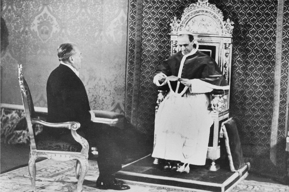 Encontro com Myron C. Taylor, em 1940, enviado do presidente Roosevelt, dos EUA