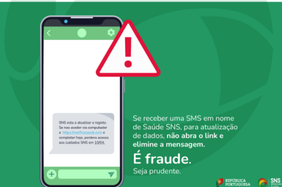 Ministério da Saúde alerta para SMS fraudulentos em nome do SNS