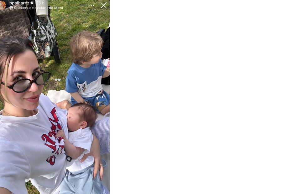 Patrícia Palhares mostra-se a amamentar o filho