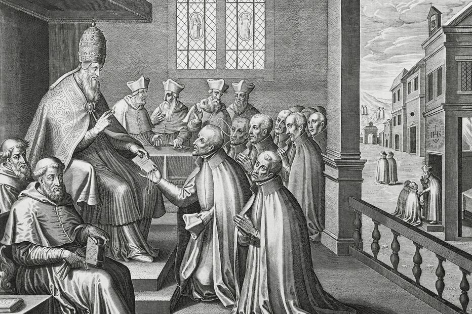 Papa Paulo III apresenta as Regras da Companhia de Jesus