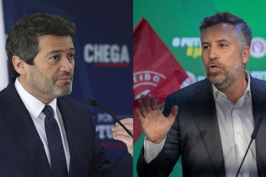 André Ventura do Chega e Pedro Nuno Santos do PS