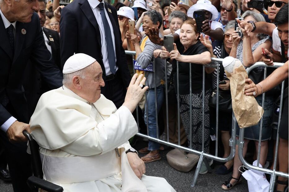 Papa Francisco durante visita a Portugal 