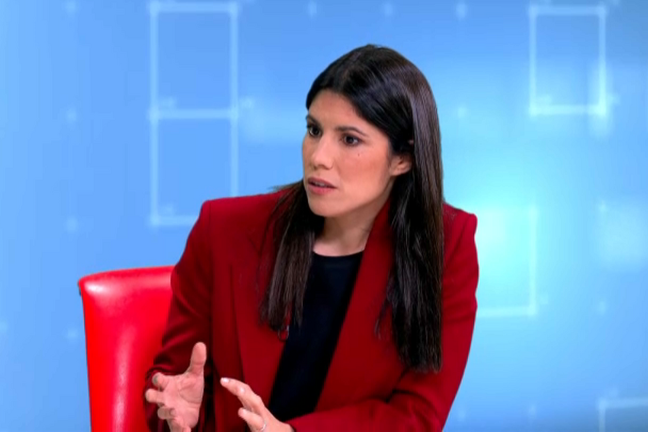 Mariana Mortágua em entrevista no Grande Jornal