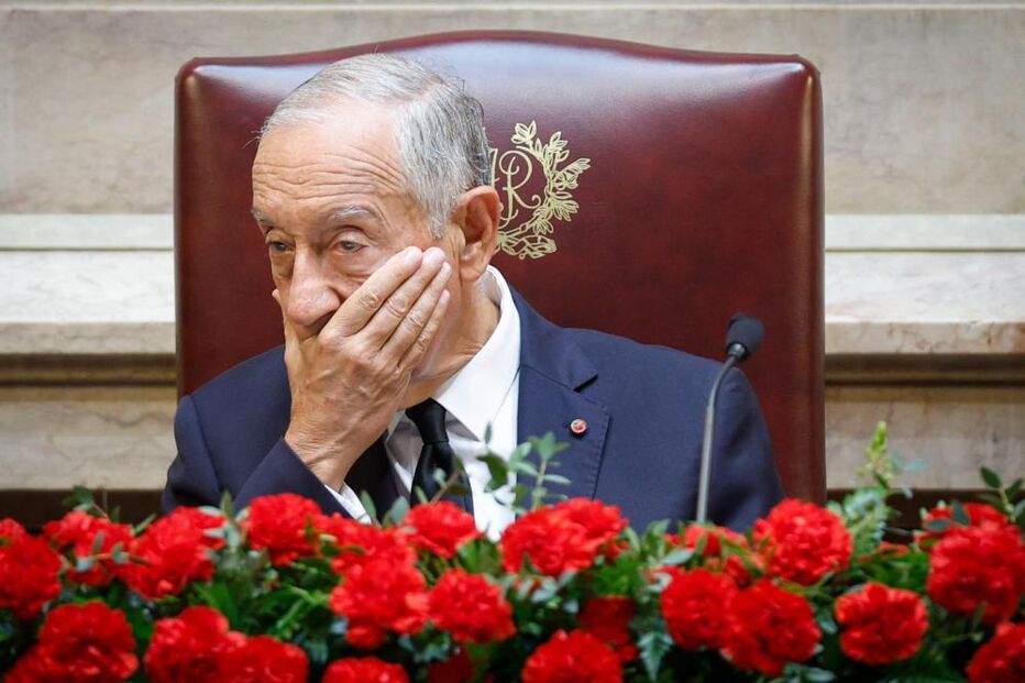 O Presidente da República, Marcelo Rebelo de Sousa, durante comemorações do 25 de Abril na AR