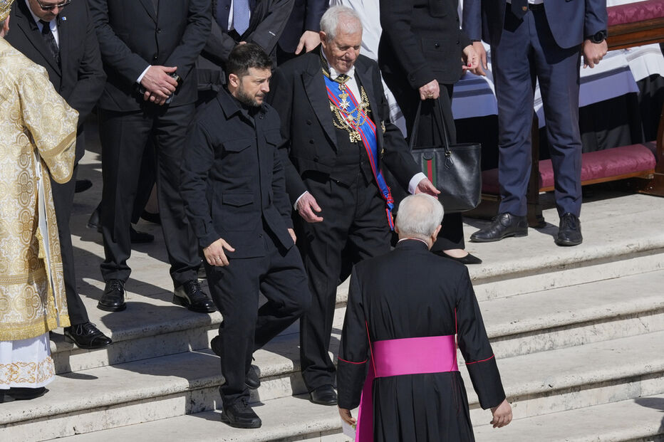 Zelensky no funeral do Papa Francisco